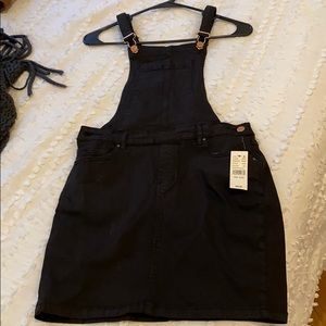 pac sun black overall dress